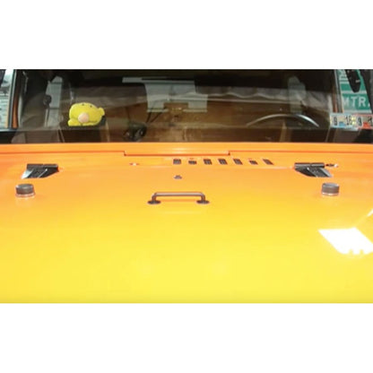 KENTROL Jeep JK Hood Kit Without Hood Catch 07-18 Wrangler JK Powdercoat Black Kentrol  50588WHC