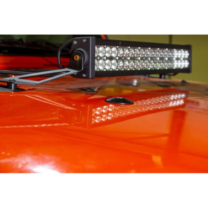 KENTROL Jeep Wrangler Hood Bumper Deletes For 97-19 Wrangler JK/TJ Black Powdercoat Stainless Steel Kentrol  50723