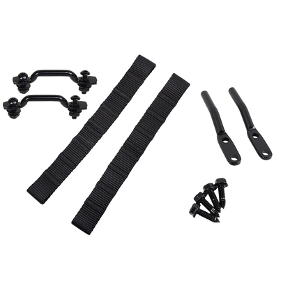 KENTROL Jeep CJ/YJ Door Strap Kit For 76-95 Jeep CJ/YJ Black Powdercoat Stainless Steel Kentrol  50725