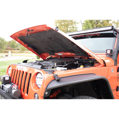 KENTROL Jeep JK Hoold Lift Support Black Painted Steel Kentrol  50730
