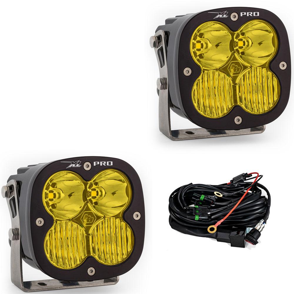 BAJA DESIGNS LED Light Pods Baja Amber Lens Driving Combo Pattern Pair XL Pro Series Baja Designs I 507813