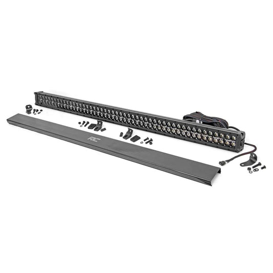 ROUGH COUNTRY 50 Inch Black Series LED Light Bar | Dual Row | Amber DRL | 70950BDA