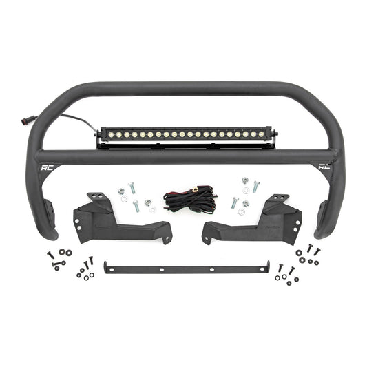 Rough Country Black Series w/ White DRL Nudge Bar I 51042