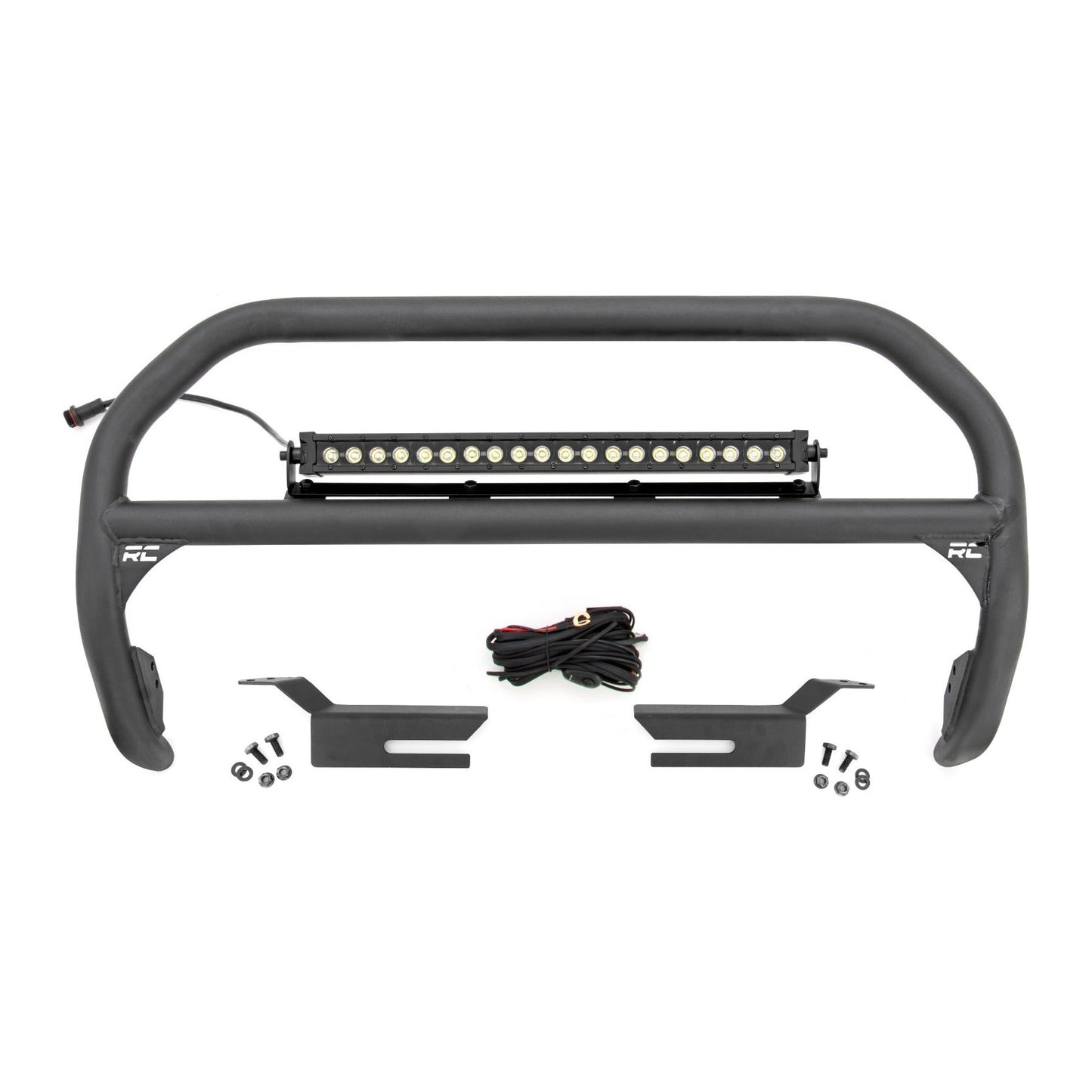 Rough Country Black Series w/ White DRL Nudge Bar I 51047