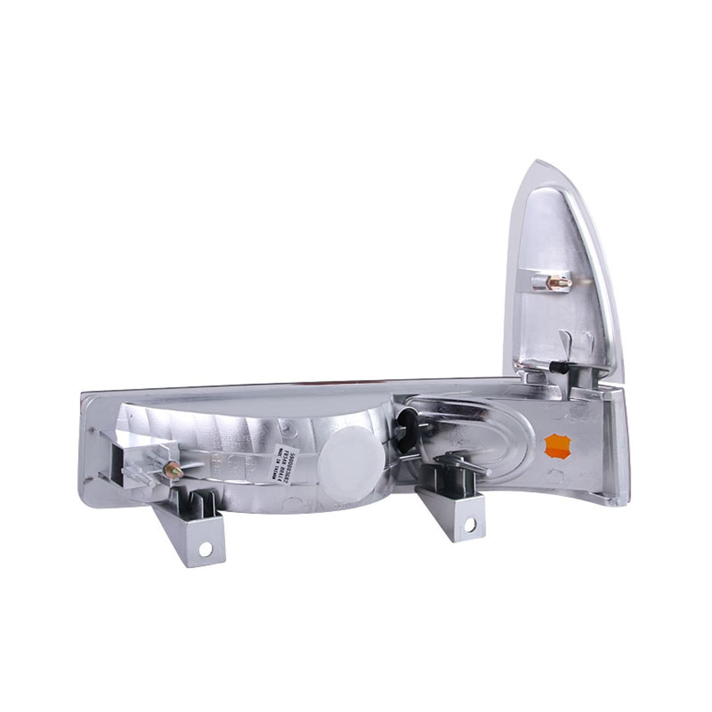 Anzo USA | Parking Light Assembly Euro Clear Lens Chrome Housing Amber Reflector Pair | Fits F-250 Super Duty | 511039