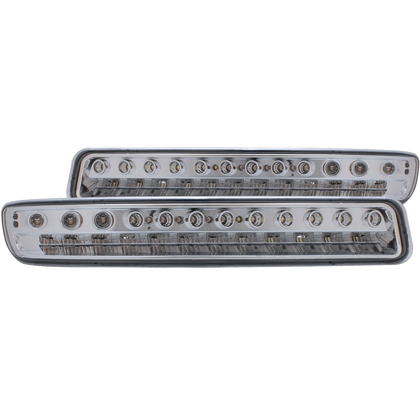 Anzo USA | Parking Light Assembly LED Clear Lens Chrome Housing Pair | Fits Sierra 1500 | 511052