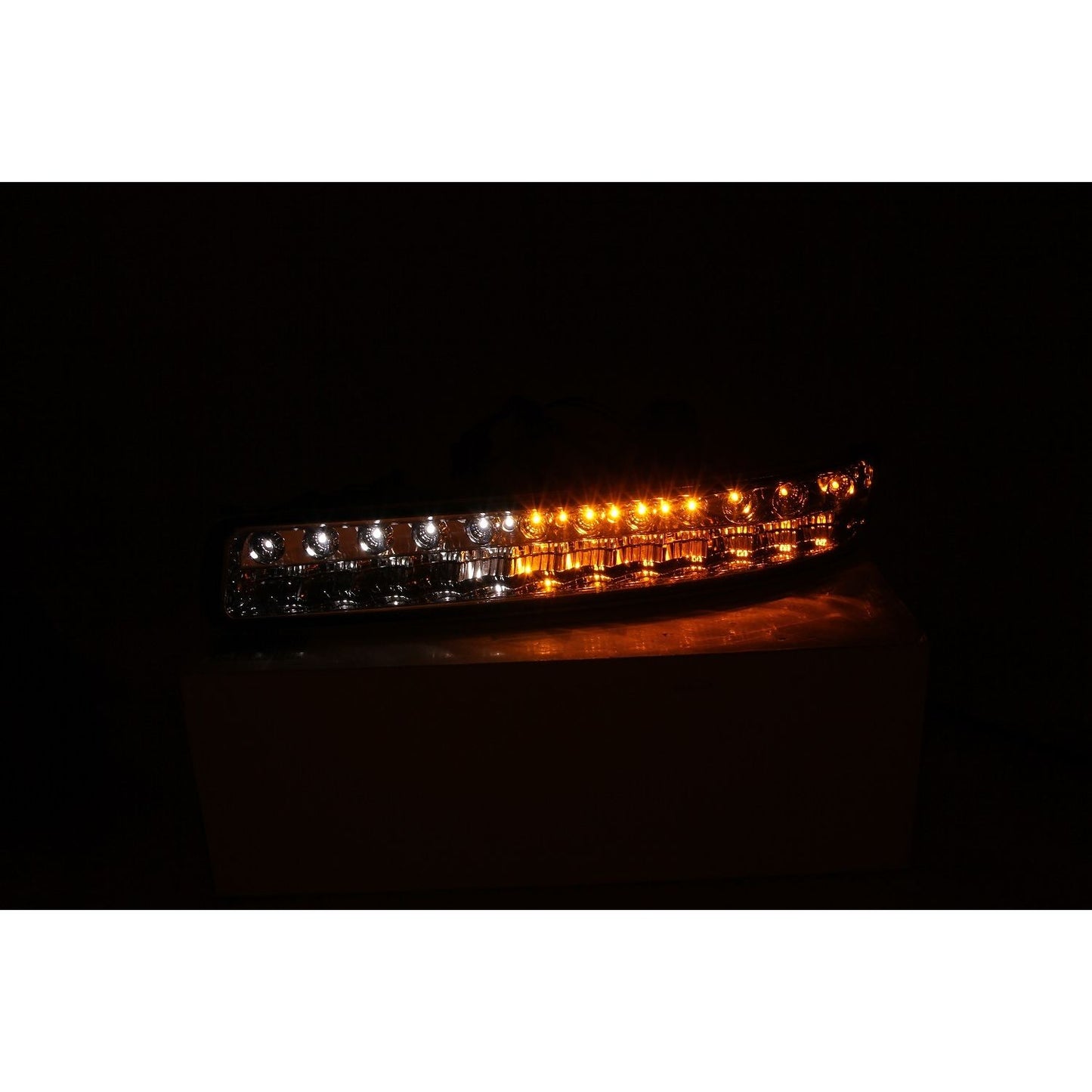 Anzo USA | Parking Light Assembly LED Clear Lens Chrome Housing Pair | Fits Sierra 1500 | 511052