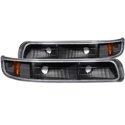 Anzo USA | Parking Light Assembly Euro Clear Lens Black Housing Amber Reflector Pair | Fits Silverado 1500 | 511065
