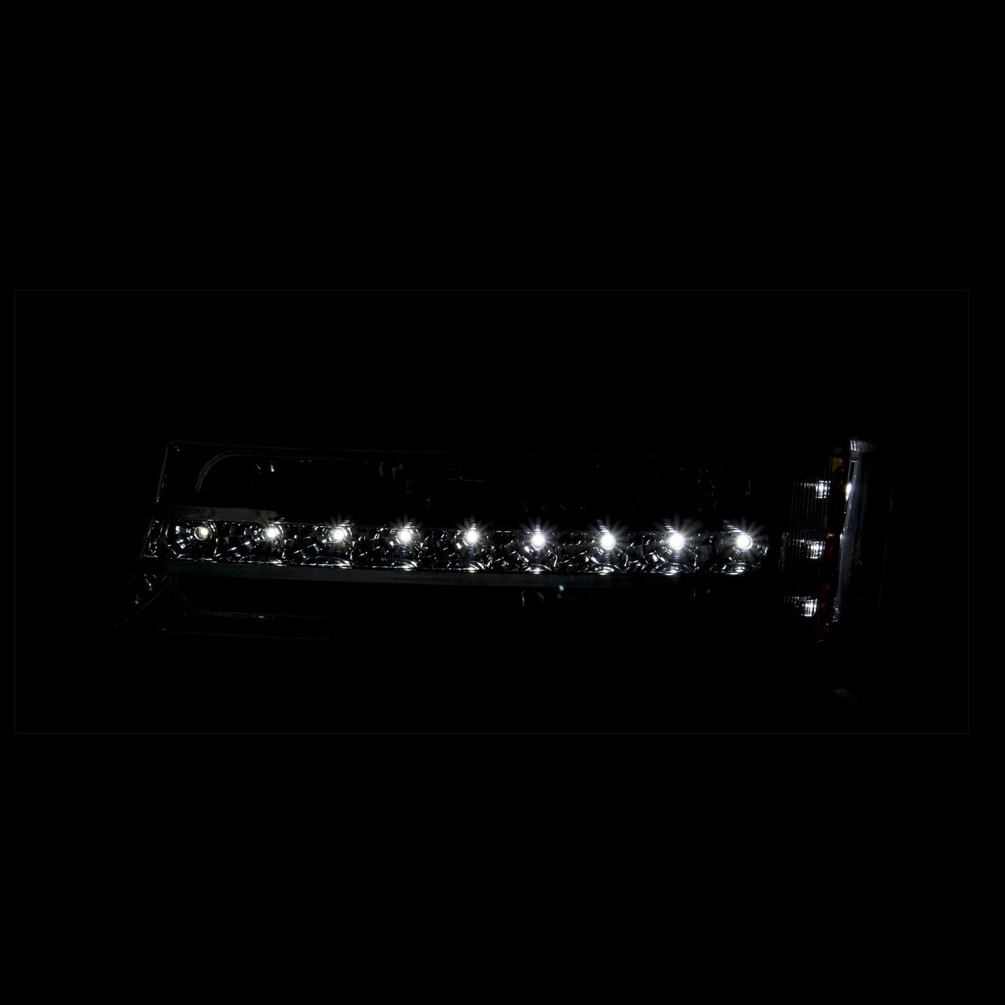 Anzo USA | Parking Light Assembly Euro Clear Lens Black Housing Amber Reflector Pair | Fits Silverado 1500 | 511067