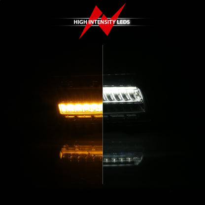 Anzo USA | Side Marker Light Assembly LED Chrome Clear w/Sequential Signal Pair | Fits Wrangler | 511083