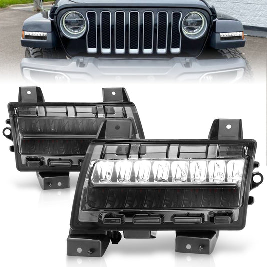Anzo USA | Side Marker Light Assembly LED Smoke Lens Chrome Housing w/Sequential Signal Pair | Fits Wrangler | 511085