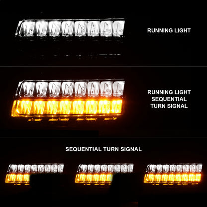 Anzo USA | Side Marker Light Assembly LED Smoke Lens Chrome Housing w/Sequential Signal Pair | Fits Wrangler | 511085