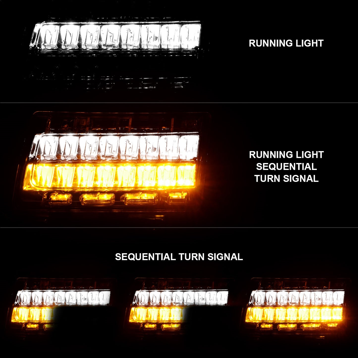 Anzo USA | Side Marker Light Assembly LED Clear Lens Chrome Housing w/Sequential Signal Pair | Fits Wrangler | 511086