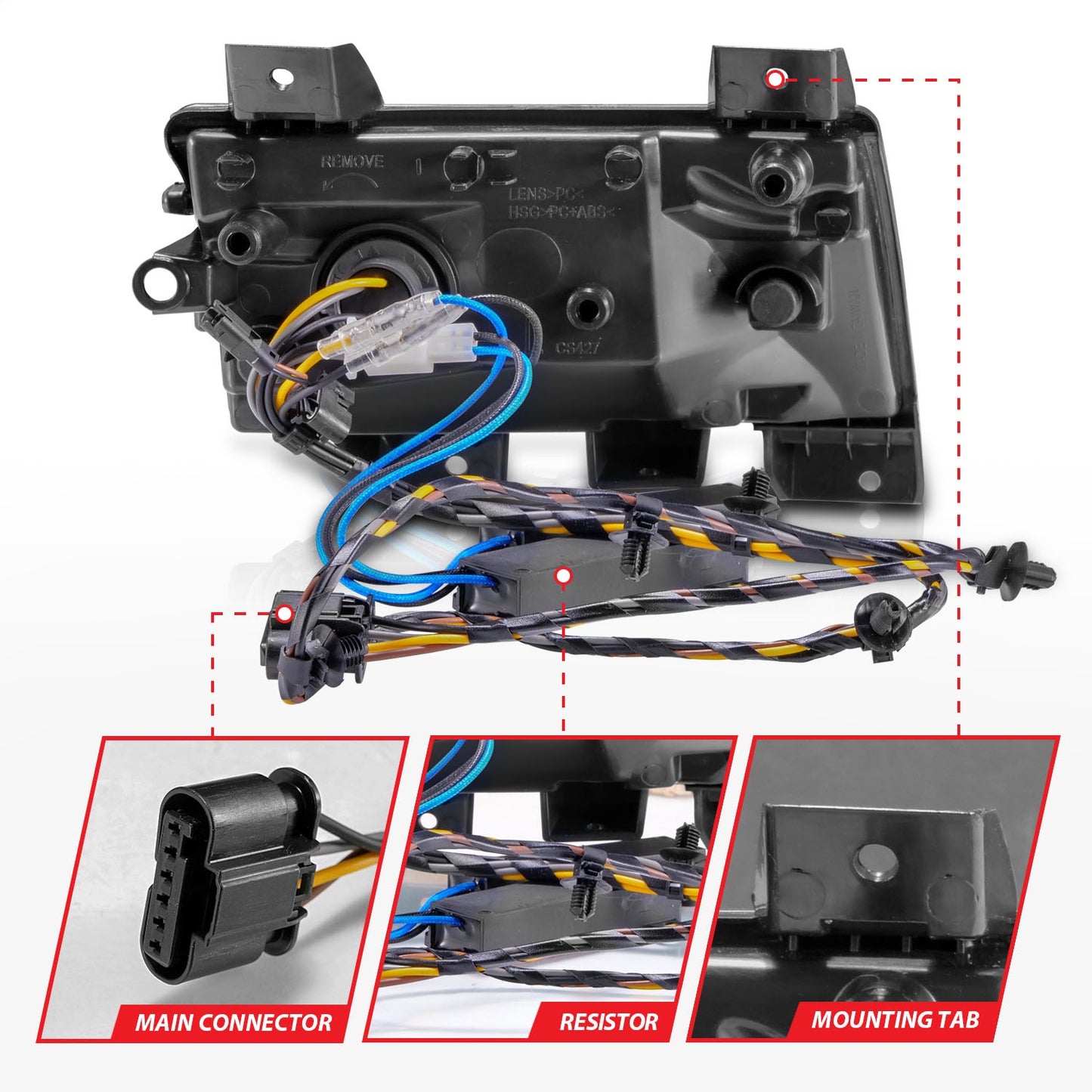 Anzo USA | Side Marker Light Assembly LED Clear Lens Chrome Housing w/Sequential Signal Pair | Fits Wrangler | 511086