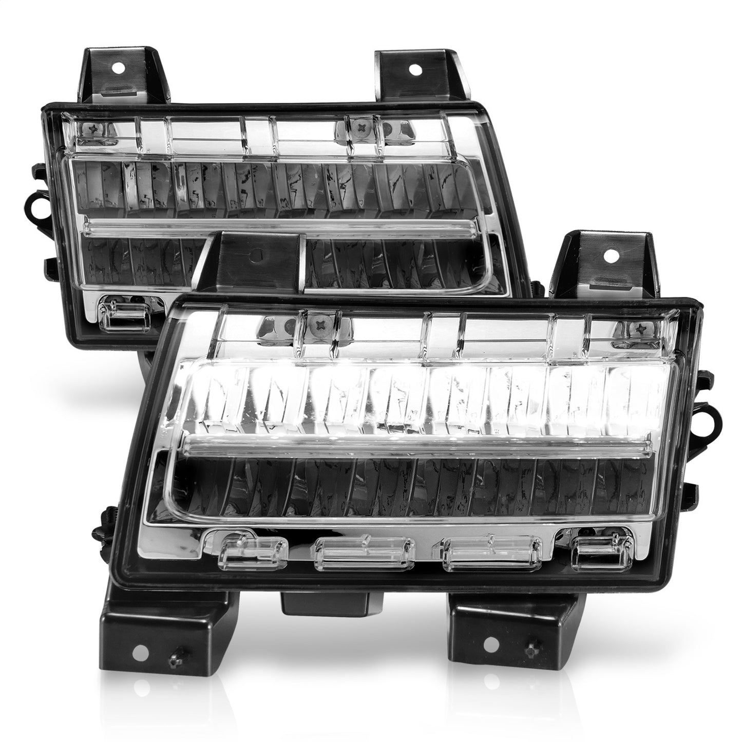 Anzo USA | Side Marker Light Assembly LED Clear Lens Chrome Housing w/Sequential Signal Pair | Fits Wrangler | 511086