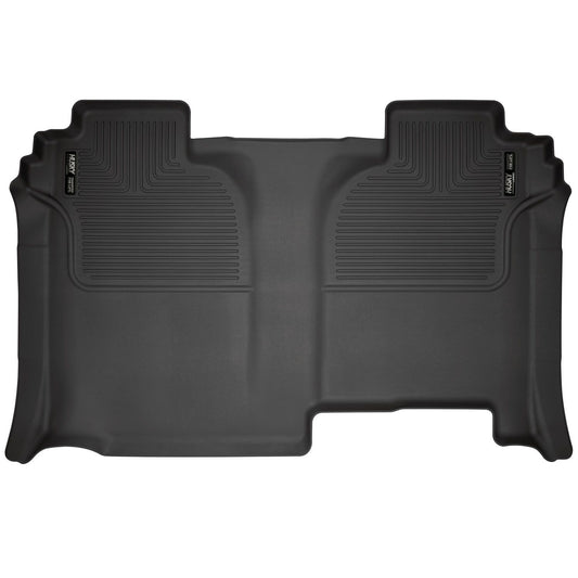 Husky Liners | X-act Contour 2nd Seat Floor Liner For 2019-2026 Silverado/Sierra 1500/2500 HD/3500 HD Crew Cab Vehicle does not have carpeted factory storage box Husky Liners | 52051