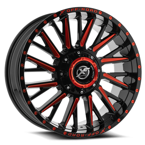 XF Off-Road XF-226  GLOSS BLACK RED MILLED