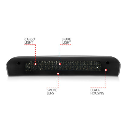 Anzo USA | Third Brake Light Assembly LED Smoke Lens B-Series | Fits Ram 1500 | 531081
