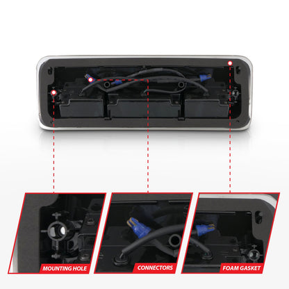 Anzo USA | Third Brake Light Assembly LED Clear Lens Chrome Housing B-Series | Fits F-150 | 531088