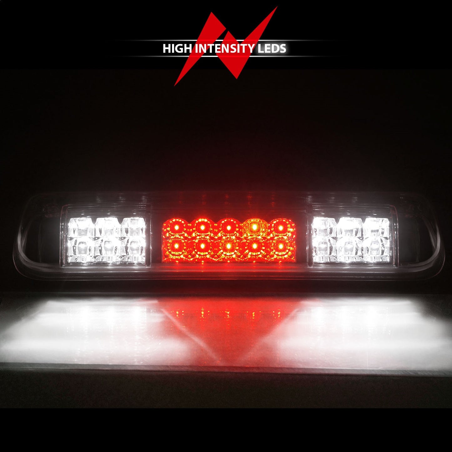 Anzo USA | Third Brake Light Assembly LED Clear Lens Chrome Housing B-Series | Fits F-150 | 531088