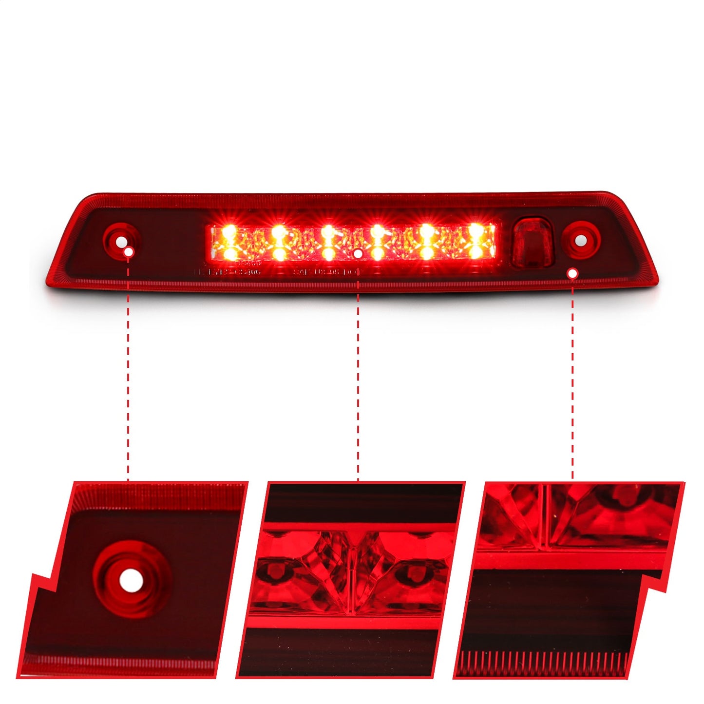 Anzo USA | Third Brake Light Assembly LED Red Lens | Fits Grand Cherokee | 531108
