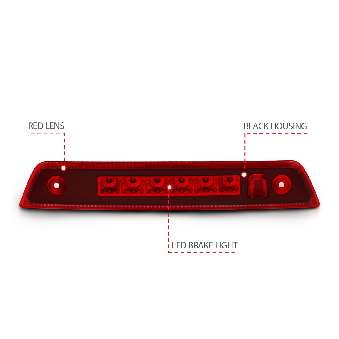 Anzo USA | Third Brake Light Assembly LED Red Lens | Fits Grand Cherokee | 531108