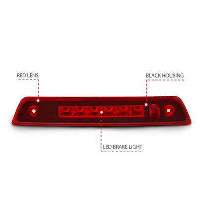 Anzo USA | Third Brake Light Assembly LED Red Lens | Fits Grand Cherokee | 531108