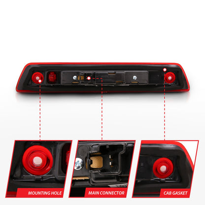 Anzo USA | Third Brake Light Assembly LED Red Lens | Fits Grand Cherokee | 531108