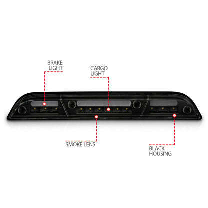 Anzo USA | Third Brake Light Assembly LED Smoke Lens Black Housing | Fits F-150 | 531112