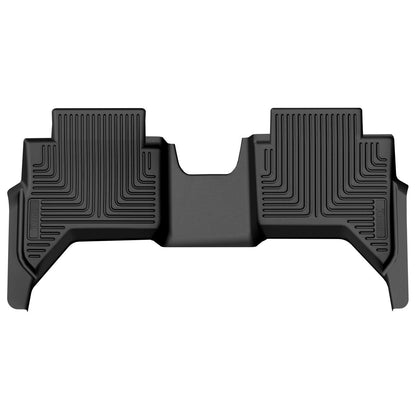 Husky Liners | X-act Contour 2nd Seat Floor Liner For 2024 Ranger Husky Liners | 54121, black floor liner with textured surface.