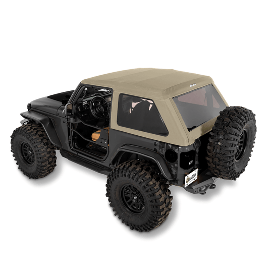 BESTOP | Jeep Wrangler Trektop Glide Slantback Soft Tops For Jeep 2018-Current Wrangler JL 2 Door Pebble Beige Bestop | 54930-74