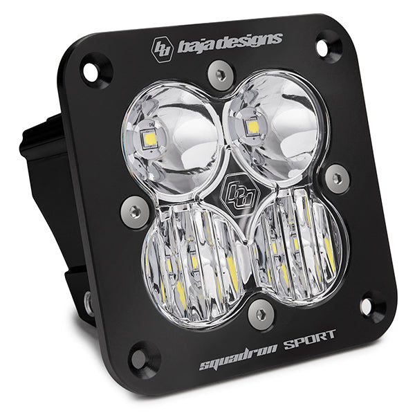 BAJA DESIGNS Flush Mount LED Light Pod Black Clear Lens Driving/Combo Pattern Squadron Sport Baja Designs I 551003