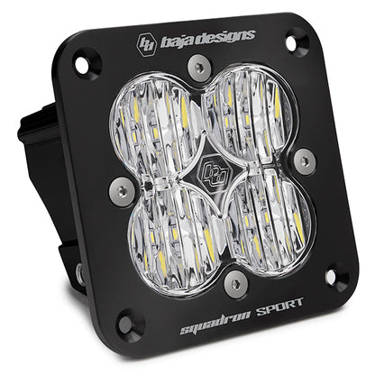 BAJA DESIGNS Flush Mount LED Light Pod Black Clear Lens Wide Cornering Pattern Squadron Sport Baja Designs I 551005