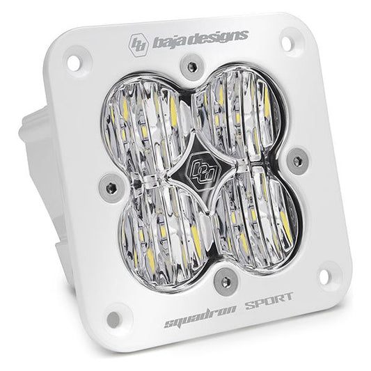 BAJA DESIGNS Flush Mount LED Light Pod White Clear Lens Wide Cornering Pattern Squadron Sport Baja Designs I 551005WT