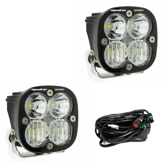 BAJA DESIGNS LED Light Pods Clear Lens Driving/Combo Pair Squadron Sport Baja Designs I 557803