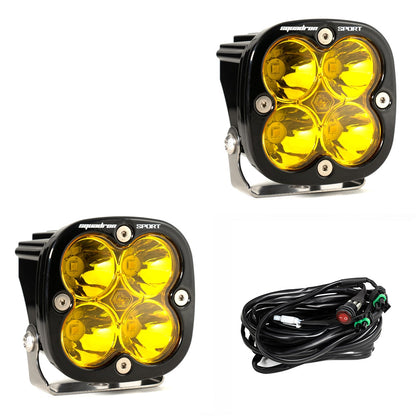 BAJA DESIGNS LED Light Pods Baja Amber Lens Spot Pair Squadron Sport Baja Designs I 557811