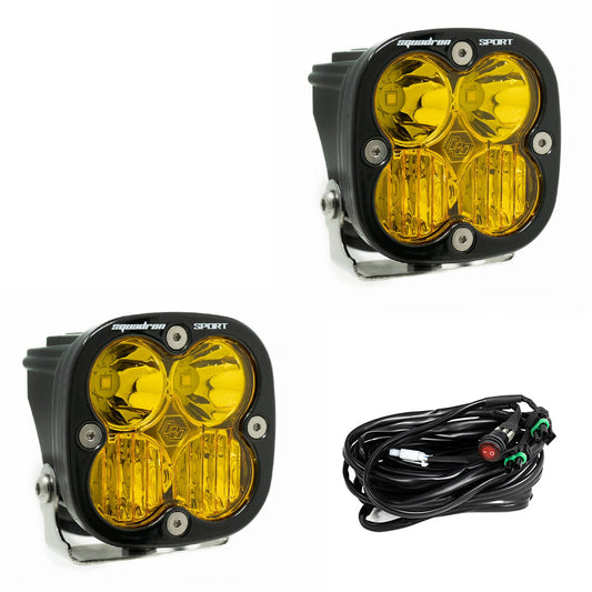 BAJA DESIGNS LED Light Pods Baja Amber Lens Driving/Combo Pair Squadron Sport Baja Designs I 557813