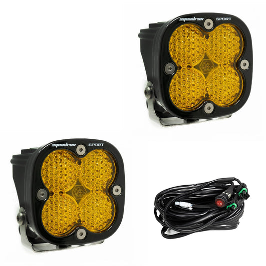 BAJA DESIGNS LED Light Pods Baja Amber Lens Work/Scene Pair Squadron Sport Baja Designs I 557816