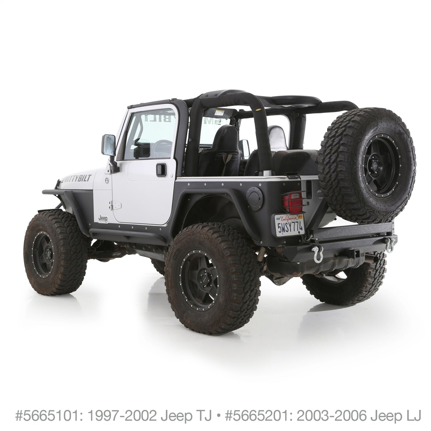 Smittybilt Replacement MOLLE Roll Bar Padding 3 Pc. Kit Foam Lined Fabric I 5665201