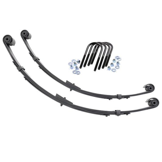 ROUGH COUNTRY Rear Leaf Springs | Military Wrap | 4" Lift| Pair | Jeep Wrangler YJ (87-95) | 8064Kit