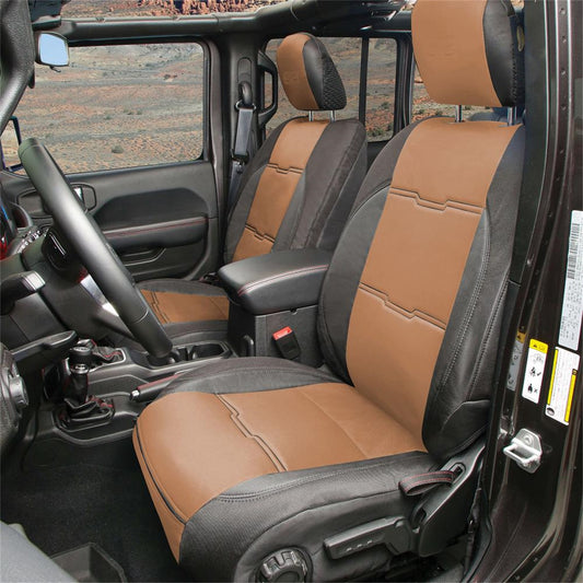 Smittybilt Neoprene Seat Cover Tan/Black Front/Rear Gen 2 Kit I 578125