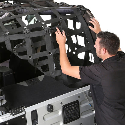 Smittybilt Cargo Restraint System HD Black Side And Rear Curtains Incl. I 581135