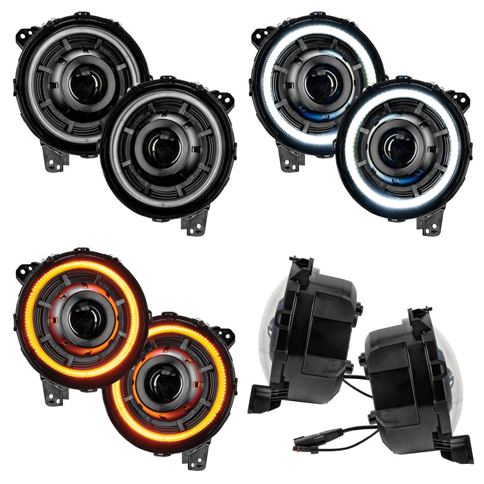 ORACLE Lighting Oculus™ Switchback Bi-LED Projector Headlights for Jeep Wrangler JL/ Gladiator JT | 5839-023