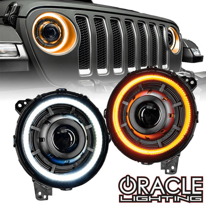 ORACLE Lighting Oculus™ Switchback Bi-LED Projector Headlights for Jeep Wrangler JL/ Gladiator JT | 5839-023