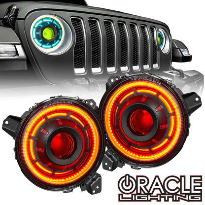 ORACLE Lighting Oculus ColorSHIFT Bi-LED Projector Headlights for Jeep JL / Gladiator JT