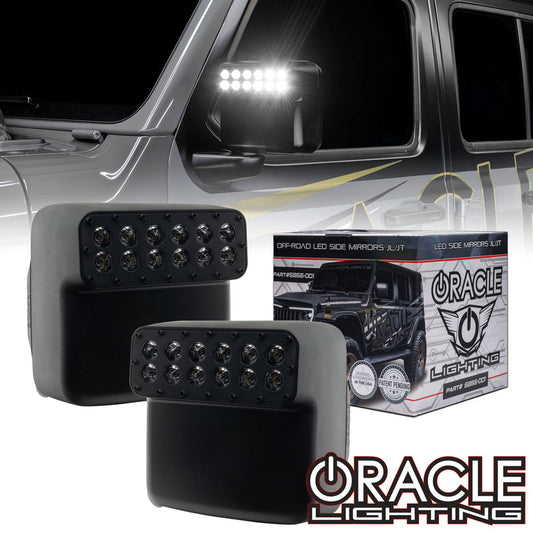 ORACLE Lighting LED Off-Road Side Mirrors for Jeep Wrangler JL - Gladiator JT - 5855-001