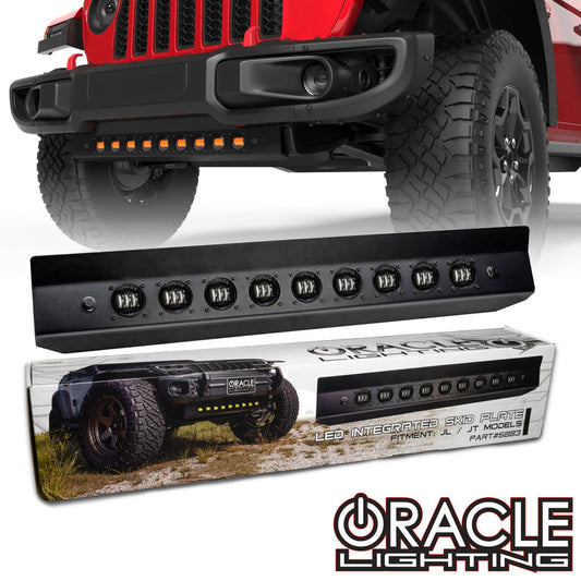 ORACLE LIGHTING SKID PLATE WITH INTEGRATED LED EMITTERS FOR JEEP WRANGLER JL AND GLADIATOR JT