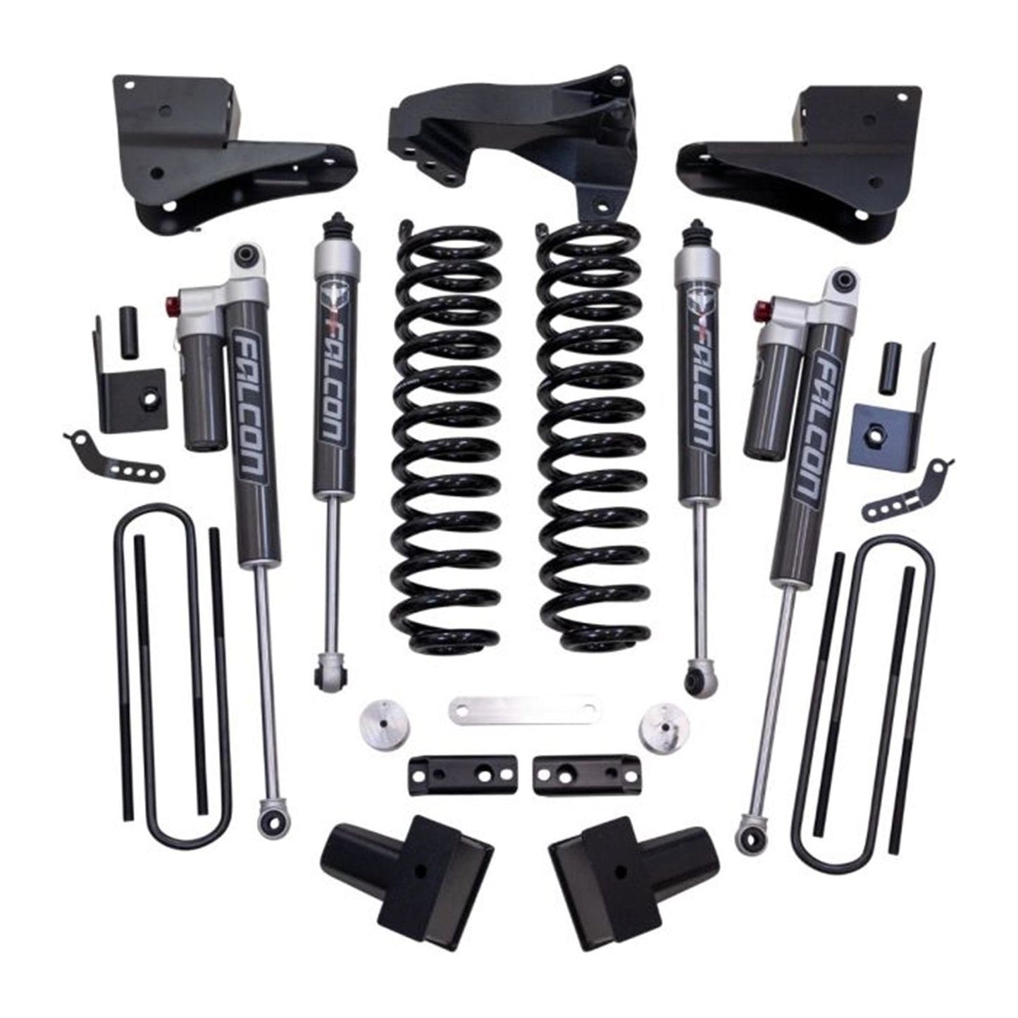 ReadyLIFT 4'' Coil Spring Lift Kit with Falcon 2.1 Front/Rear Shocks, Radius Drops, and Front Track Bar Bracket  (F250/F350 Diesel ) 63-23440