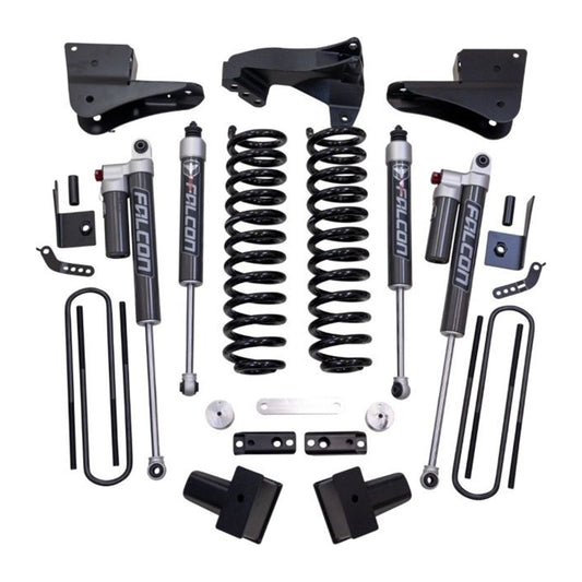 ReadyLIFT 4'' Coil Spring Lift Kit with Falcon 2.1 Front/Rear Shocks, Radius Drops, and Front Track Bar Bracket  (F250/F350 Diesel ) 63-23440