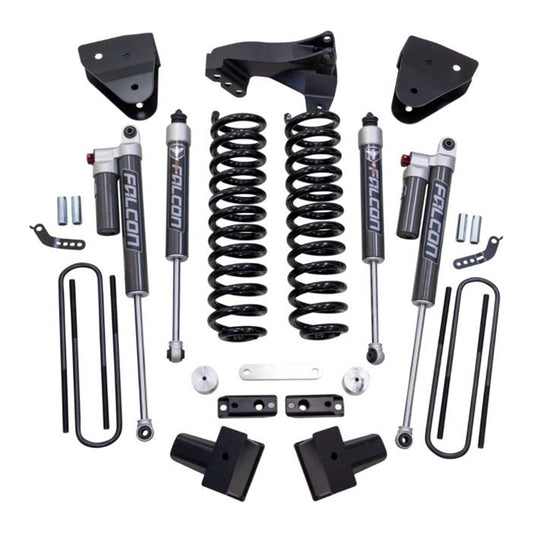 ReadyLIFT 4'' Coil Spring Lift Kit with Falcon 2.1 Front/Rear Shocks, Radius Drops, and Front Track Bar Bracket  (F250/F350 Diesel ) 63-27440